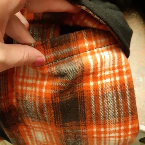 Paparazzi Wool Jacket Orange, White and Black Medium size - Picture 11 of 16